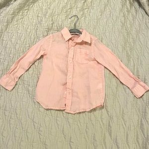 Janie and Jack Toddler boys linen roll cuff shirt - size 2T